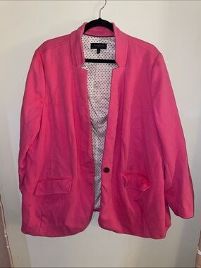 Talbots Bright Pink Open-Front Women's Blazer